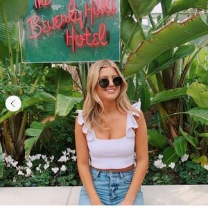 Bandage Ruffled Tank Top